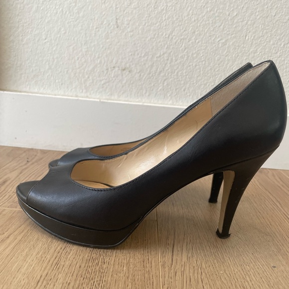 EnzoAngiolini Black Open Toe Heels - Picture 3 of 5